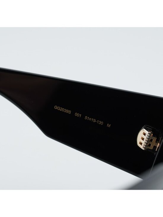 Gucci GG2039S 001 Sunglasses Black Butterfly Frame, Grey Lenses